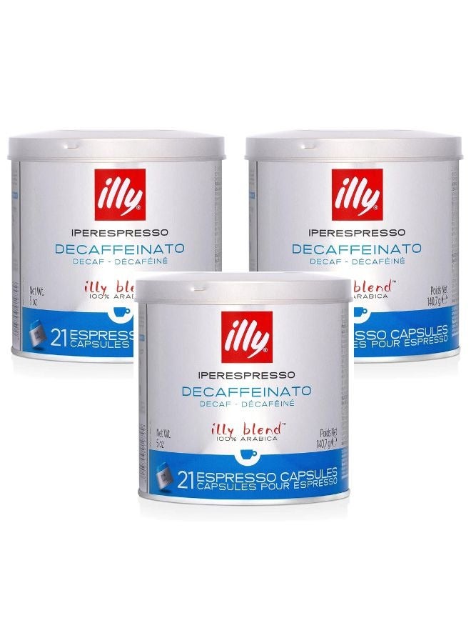 إيلي كبسولات إيلي إسبرسو قهوة منزوعة الكافيين (عبوة من 3)، 5 أونصة، 21 كبسولة - Image 1