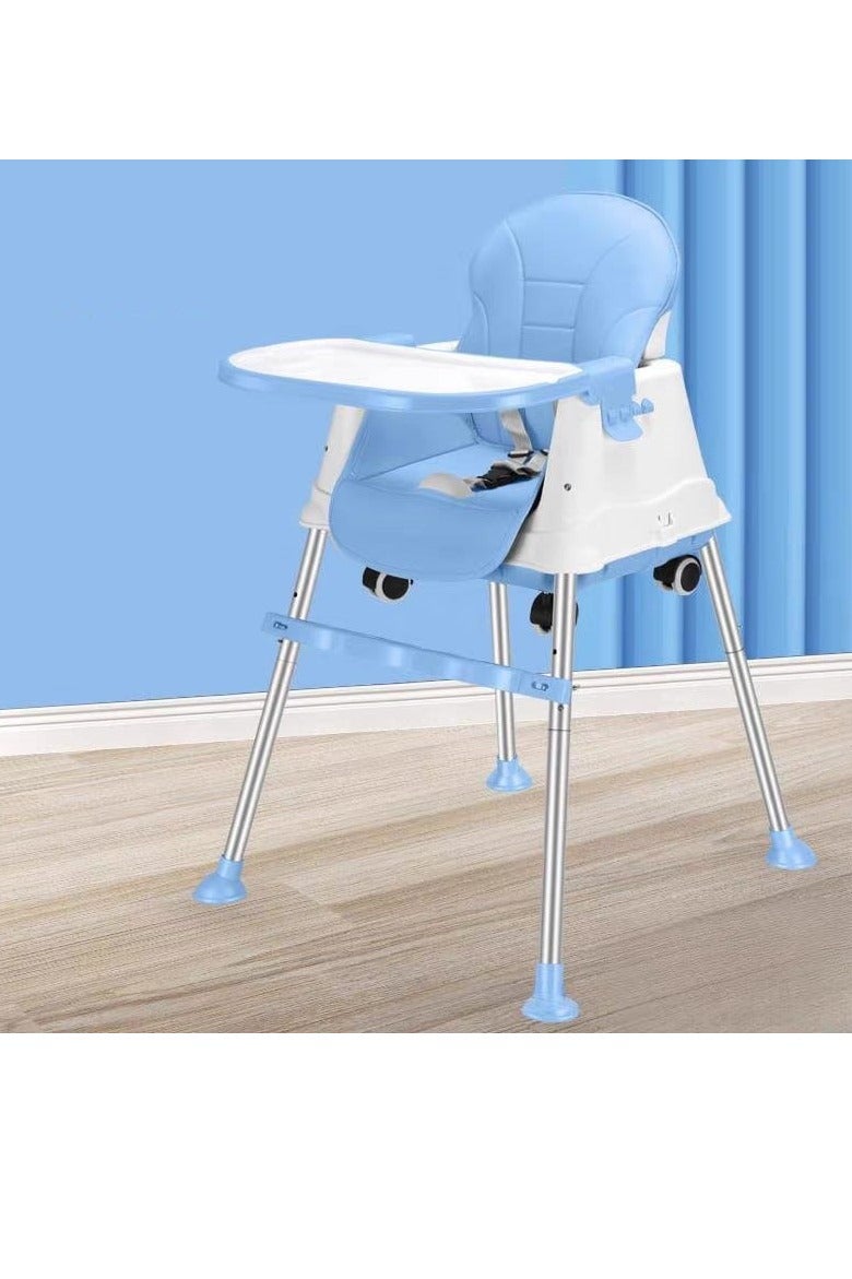 BAIG Baby High Chair 3-in-1 Foldable Portable - Adjustable Height Infant Toddler Dining Chair with Removable Tray - Image 1