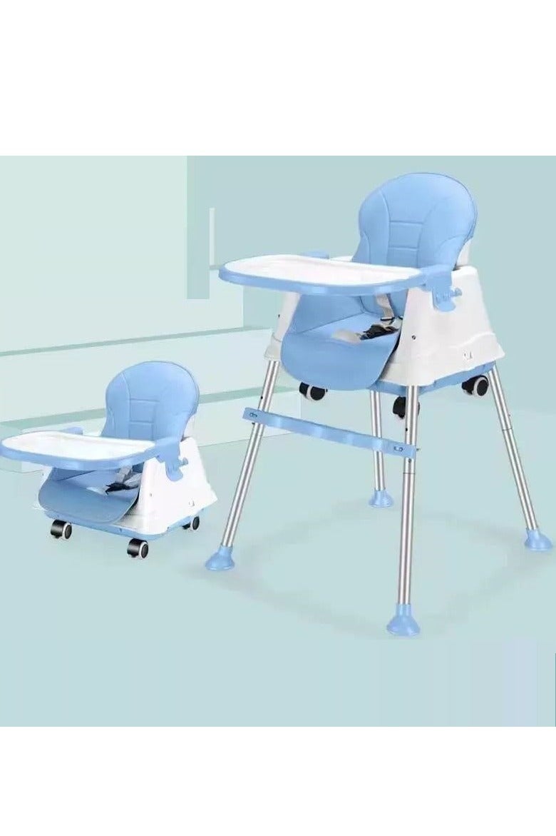 BAIG Baby High Chair 3-in-1 Foldable Portable - Adjustable Height Infant Toddler Dining Chair with Removable Tray - Image 2