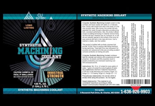 CLIsyntec Premium Synthetic Machining Coolant - 128 FL. OZ. (1 Gallon) Cutting/Grinding/Sawing - Image 3