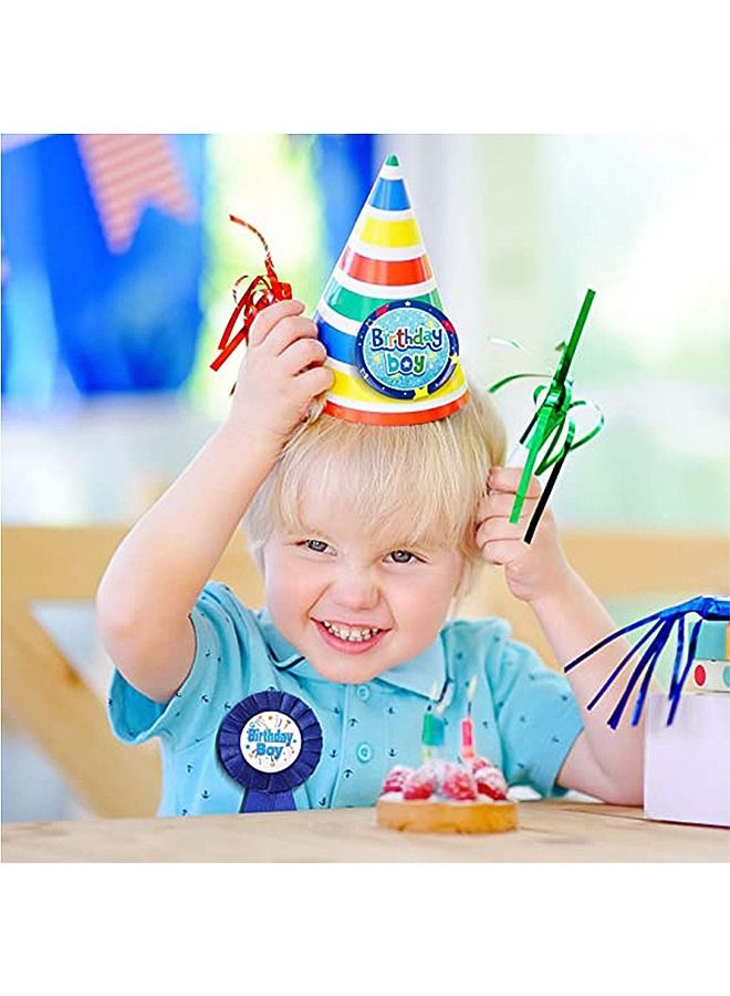 3 Pcs Birthday Boy Decorations Set, Birthday Boy Holographic Badge and Sash and Corsage Button Pins, Birthday Boy Party Dress Set Decoration (Blue) - Image 4
