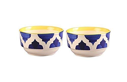 Caffeine Ceramic Handmade Blue Umrao Combo Dinner Set (11 pcs.) - Image 4