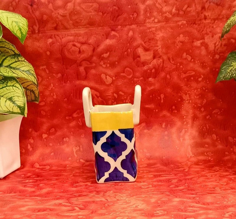 Caffeine Ceramic Handmade Blue Umrao Combo Dinner Set (11 pcs.) - Image 5