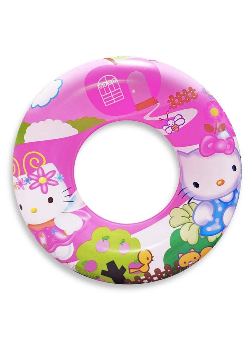 Hello Kitty Swimming Ring  Inflatable Waist Float, Pink big size "34cm"  Float Boat Fun Water Toys For Boys & Girls  - Image 3