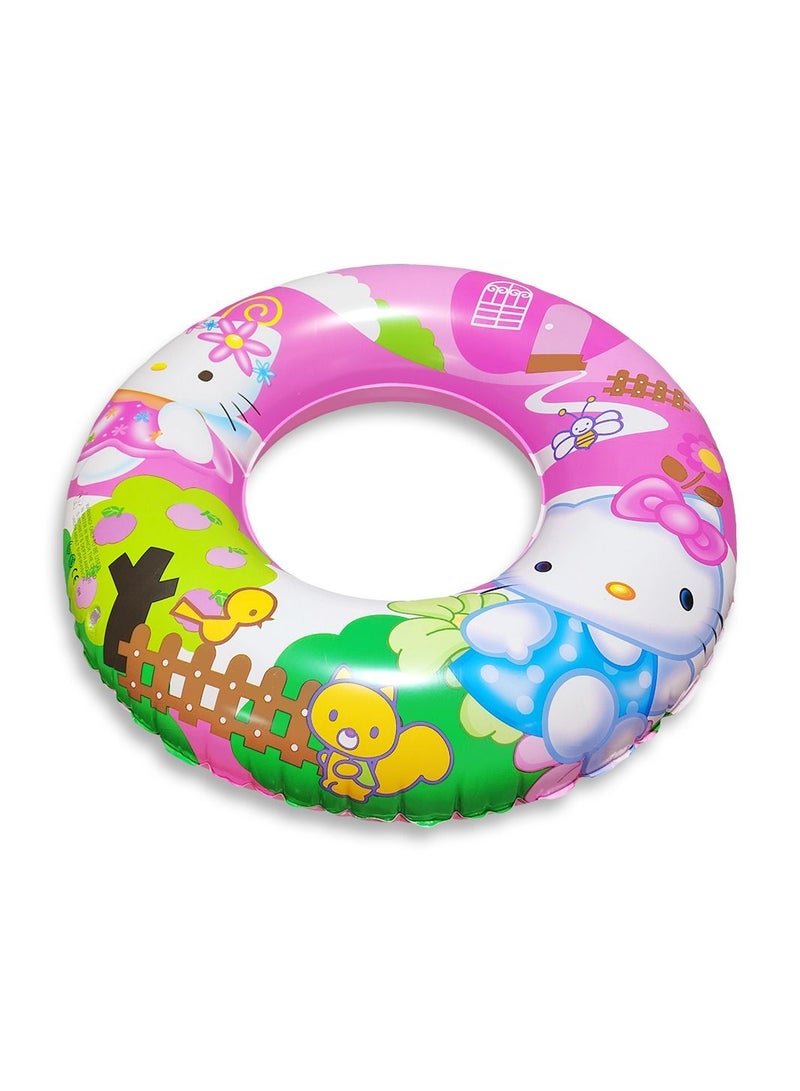Hello Kitty Swimming Ring  Inflatable Waist Float, Pink big size "34cm"  Float Boat Fun Water Toys For Boys & Girls  - Image 2