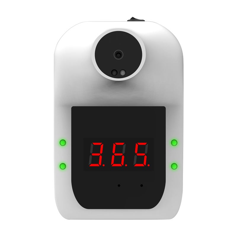 Non-Contact Infrared Forehead Thermometer Wall-Mounted Infrared Thermometer °C / °F Switch with Fever Alarm for Office Home Supermarket Subway School Community Entrance - Image 4