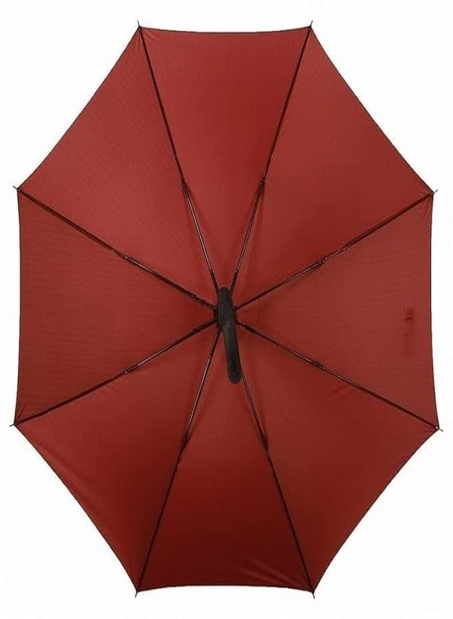 GROFFY- Automatic Oversize Stick Umbrella Windproof with Hook Handle (Red) - Image 3