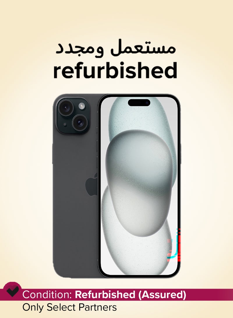 ابل  Refurbished - iPhone 15 Plus 128GB Black 5G With FaceTime - International Version - Image 1