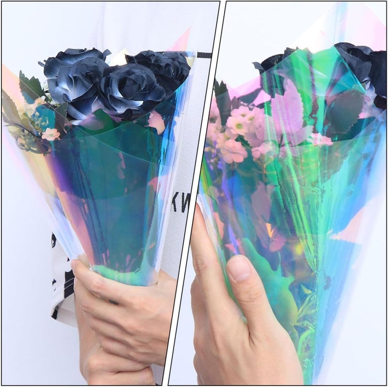 DONFAMDS Thick Rainbow Gradient Flower Wrapping Paper 20 Sheets Bouquet Wrap Material Double-Sided Decorative Film for Floral Packaging Wrapping Supplies - Image 5