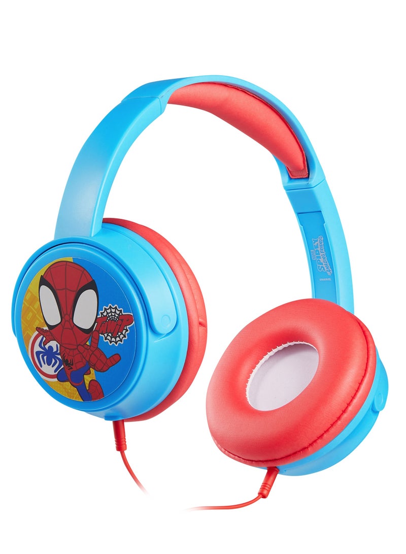 Marvel Spidey Amazing Friends Stereo Headphones w/ Padded Ear Cups and 11 stickers - Image 1