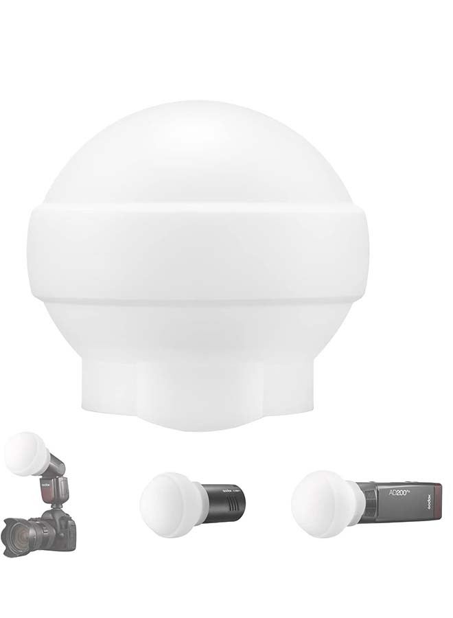 Godox Godox AK-R22 Diffusion Dome, Collapsible Flash Diffuser Suitable for Godox V1 V1 Pro Series Round Head Flash, Godox AD100Pro Godox AD200Pro(with H200R) Pocket Flash  - Image 1