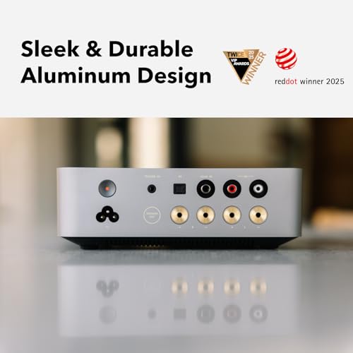 WiiM مضخم الصوت WiiM Vibelink | مضخم طاقة 100 واط مع DAC ESS 9039Q2M المتميز و TI TPA3255 | متوافق مع WiiM Mini و Pro و Pro Plus و Ultra | مدخلات RCA و Coax و Optical | رمادي فضائي - Image 2