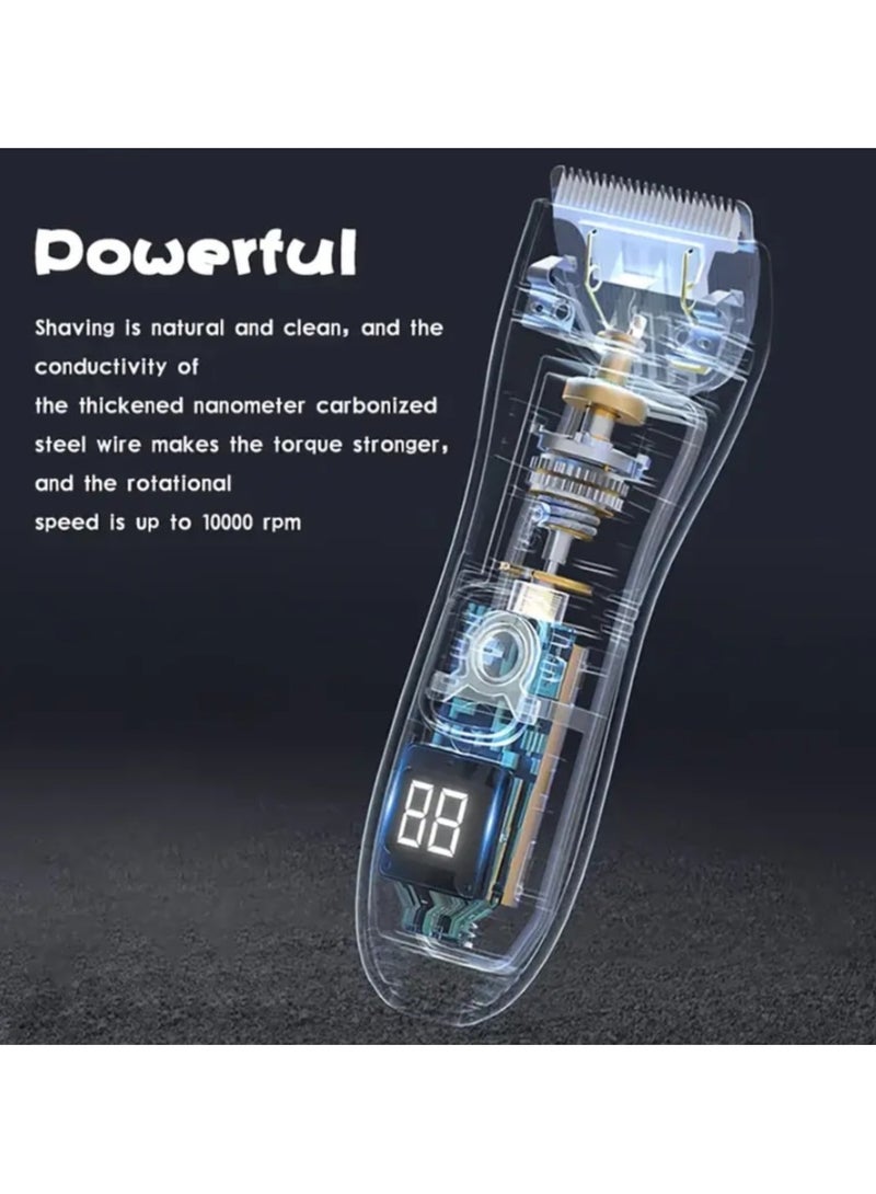 Advanced Electric Hair Clipper, Trimmer, Ceramic Head Electric Wireless Hair Clipper - Image 4
