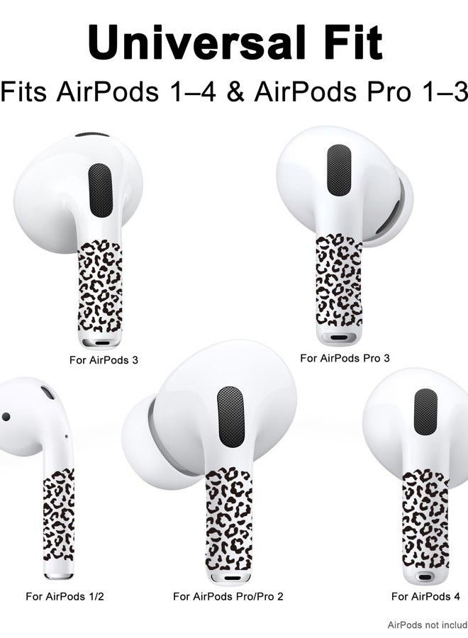 RockMax AirPods 4 Leopard Print Decal Sticker for Air Pods 4. Generation, Compatible with Clear AirPod 4 Case 2024, Durable Tattoo Wrap, Easy to Apply - Image 4