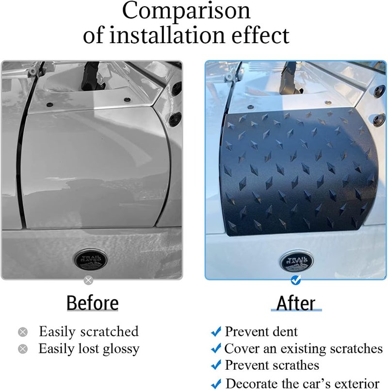 Bentolin Cowl Body Armor Powder Coated Finish Outer Cowling Cover Compatible with Jeep Wrangler JK Rubicon Sahara X Off Road Sport Unlimited 2/4 Door 2007-2018 - Image 5