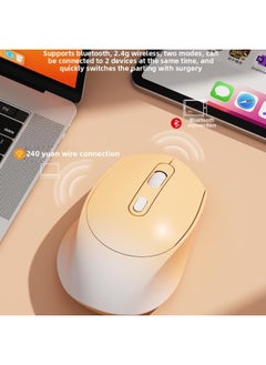 Generic Wireless Mouse Bluetooth Office Silent Silent Charging Unlimited Mouse Girls Cute Laptop External-Specifications:[gradient Blue] Bluetooth + 2.4g Wireless Version★Ergonomic Design★Charging Mute → Free Mouse Pad - Official Standard  - Image 2