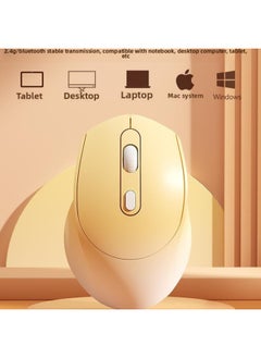 Generic Wireless Mouse Bluetooth Office Silent Silent Charging Unlimited Mouse Girls Cute Laptop External-Specifications:[gradient Blue] Bluetooth + 2.4g Wireless Version★Ergonomic Design★Charging Mute → Free Mouse Pad - Official Standard  - Image 5