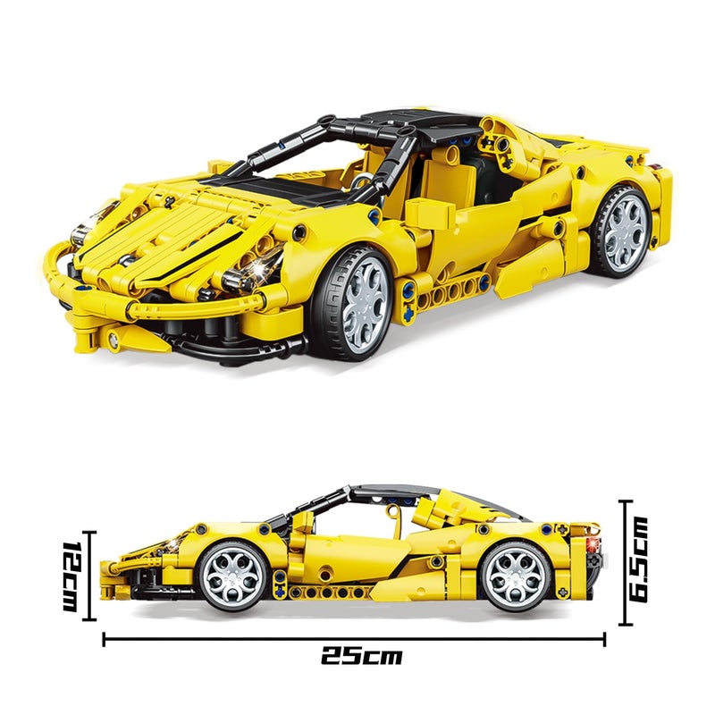 SIENON Technic Super Sports Car Building Kit Pull Back Race Car Toy, Racing Vehicle Collectible Model Supercar Building Construction Toys for Kids Girls Boys Age 6+ (391 Pcs) - Image 4
