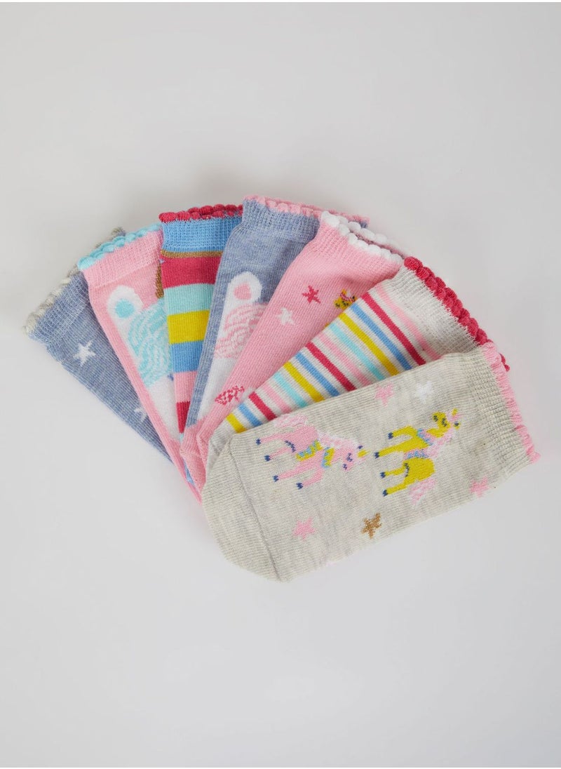 DeFacto - Girls 7-Pack Cotton Booties Socks - Image 1