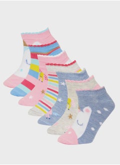 Girls 7-Pack Cotton Booties Socks