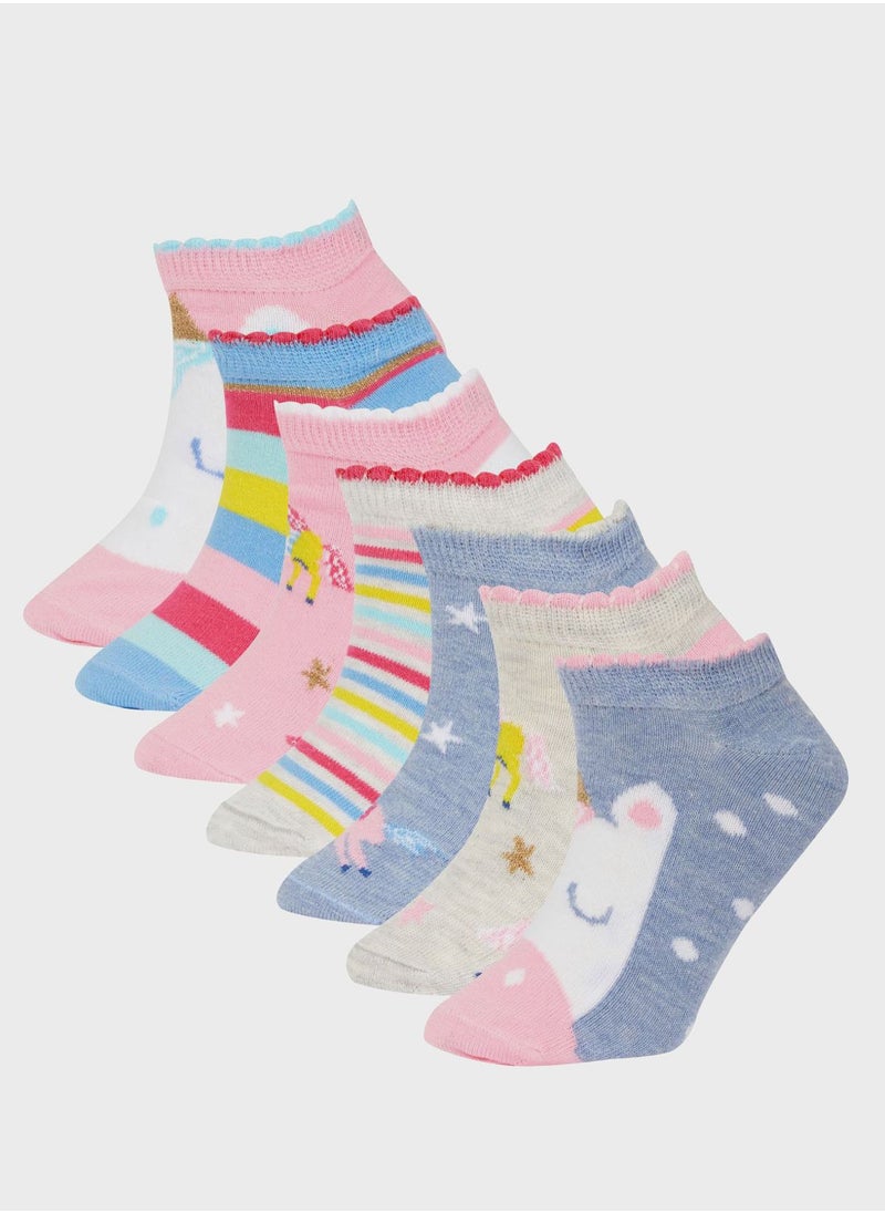 DeFacto - Girls 7-Pack Cotton Booties Socks - Image 1