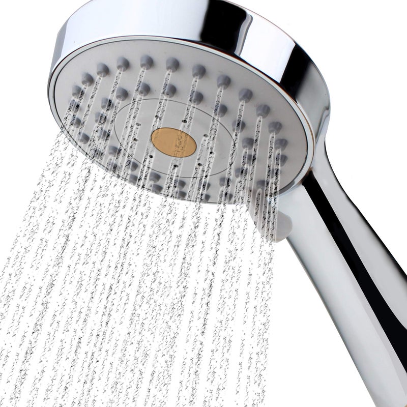 HO2ME High Pressure Handheld Shower Head With Powerful Shower Spray Against Low Pressure Water Supply Pipeline  Multi-Functions  W/ 79'' Hose  Bracket  Chrome Finish - Image 1