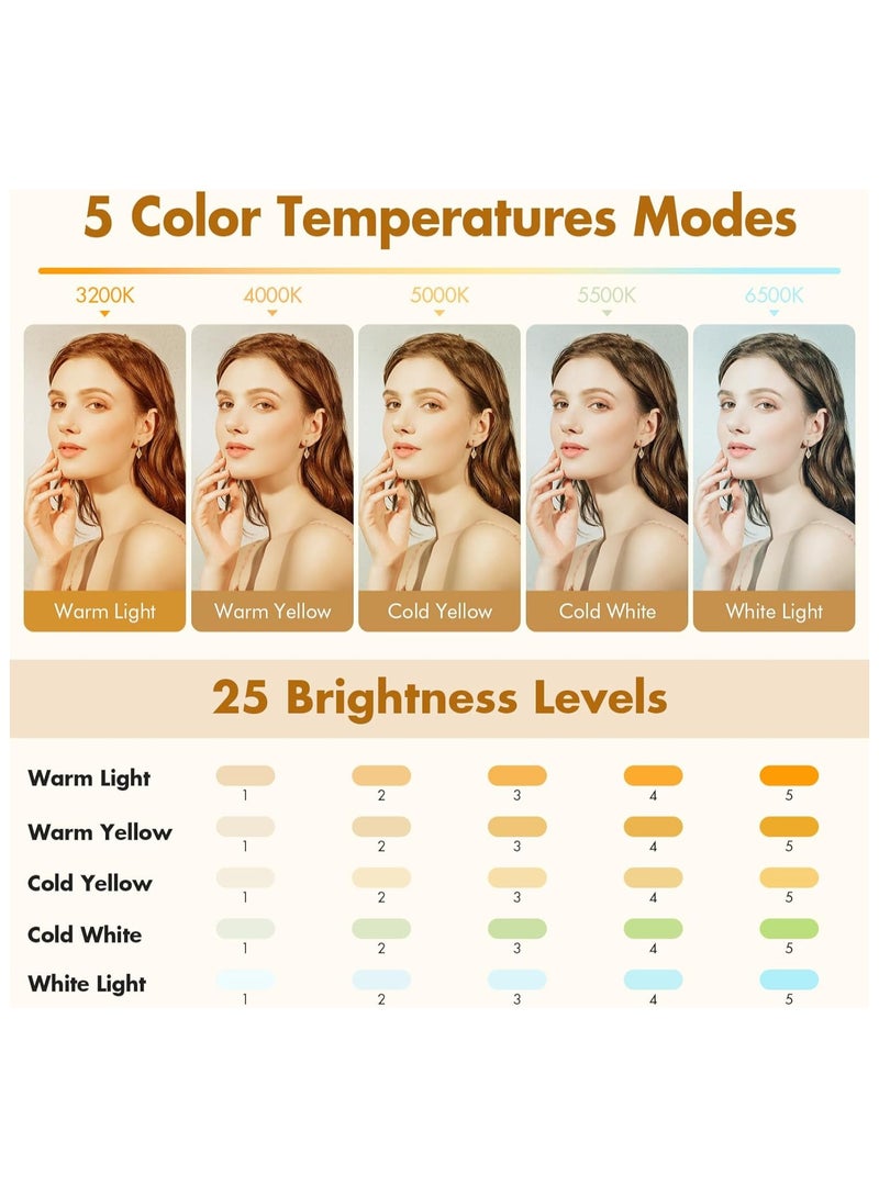 مصباح سيلفي لهاتف iPhone، مصباح محمول مثبت على الهاتف، مصباح حلقي LED قابل لإعادة الشحن للهاتف، تسجيل الفيديو، الكاميرا، الكمبيوتر المحمول، TikTok، الكمبيوتر اللوحي، Vlog، الكمبيوتر، 5 أوضاع إضاءة، - Image 2