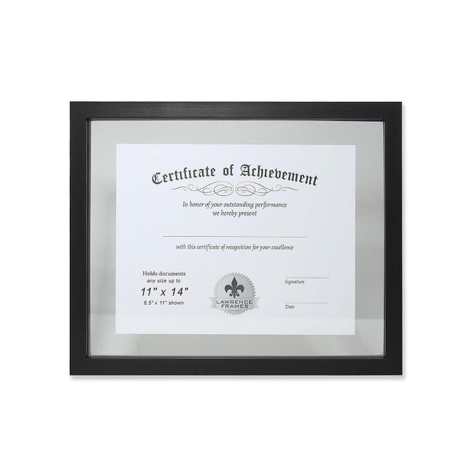 MULTI USE FLOAT DOCUMENT FRAME BLACK 11X14