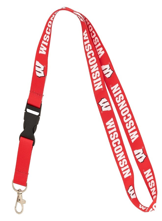 Desert Cactus University of Wisconsin Lanyard Badgers Keychain Car Keys College ID Badge Holder Detachable Breakaway Snap Buckle (Lanyard 1) - Image 1