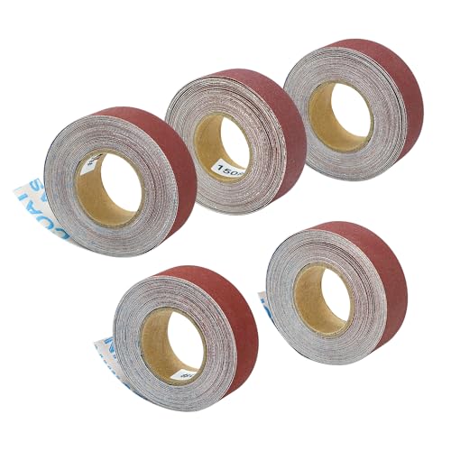 SCOTTCHEN Abrasive Sanding Rolls 1" x 20Ft x 5 Grits Abrasive Sandpaper Rolls for Finishing and Sanding Abrasive Paper Variety Pack in Assorted Grits 150, 240, 320, 400 and 600 Grit Rolls - Image 1