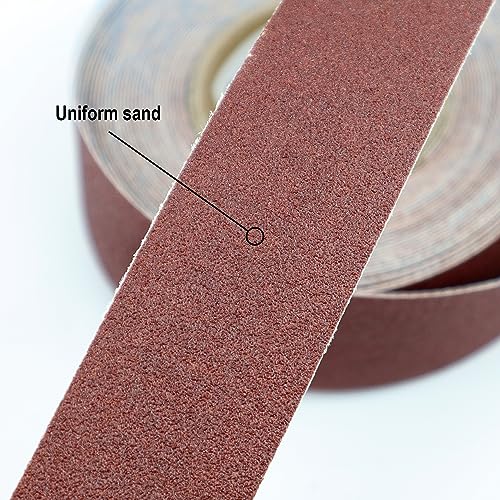 SCOTTCHEN Abrasive Sanding Rolls 1" x 20Ft x 5 Grits Abrasive Sandpaper Rolls for Finishing and Sanding Abrasive Paper Variety Pack in Assorted Grits 150, 240, 320, 400 and 600 Grit Rolls - Image 4