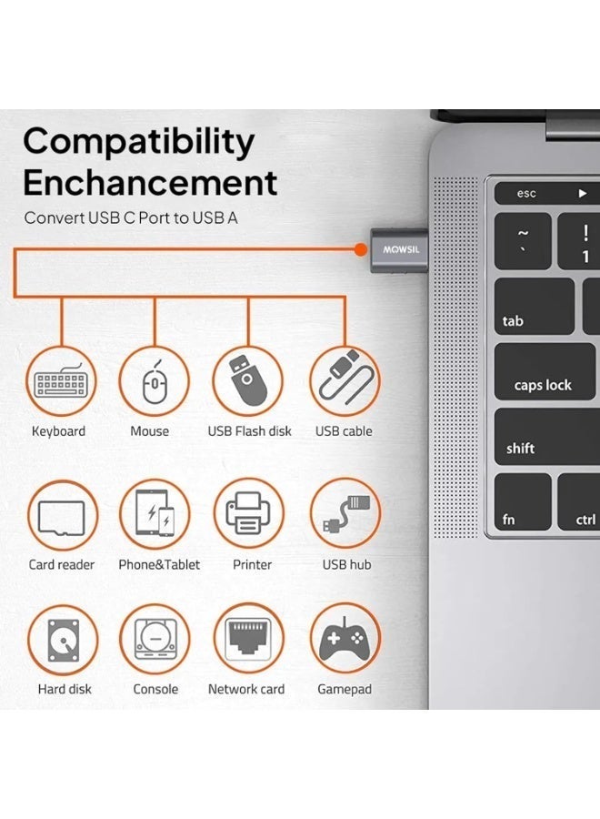 Mowsil USB-C to USB-A OTG Adapter 5Gbps (1 Pack) - Image 4