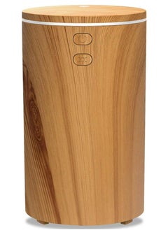 Mini Essential Oil Diffuser Aroma Cool Mist Humidifier for Car Office Travel with Colorful Mood Lights, USB Powered, Ultra Quiet, Auto Shutoff, 100 ml, Wood Grain