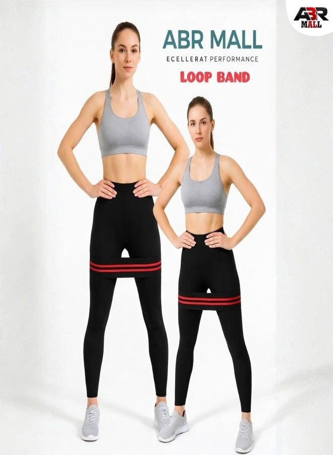 ABR Mall Resistance Loop Band for Leg, Hip & Glute Workouts - Fabric Exercise Band for Squats, Strength Training, Pilates, and Physical Therapy - Image 5