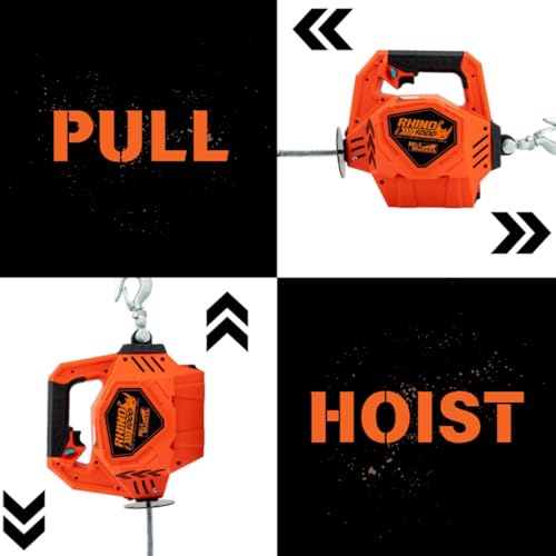Mile Marker 71-1000 Rhino Pull 1000 Portable Electric Winch | 39 Feet of Synthetic Rope | Lifts or Pulls Up to 1000 Pounds | Brushless Motor | Variable Speed | Wired & Wireless Remote - Image 2