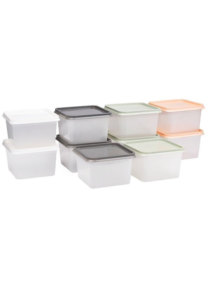 Alpina Food Container With Lid Set Of 10 Boxes 750 ML - Image 4