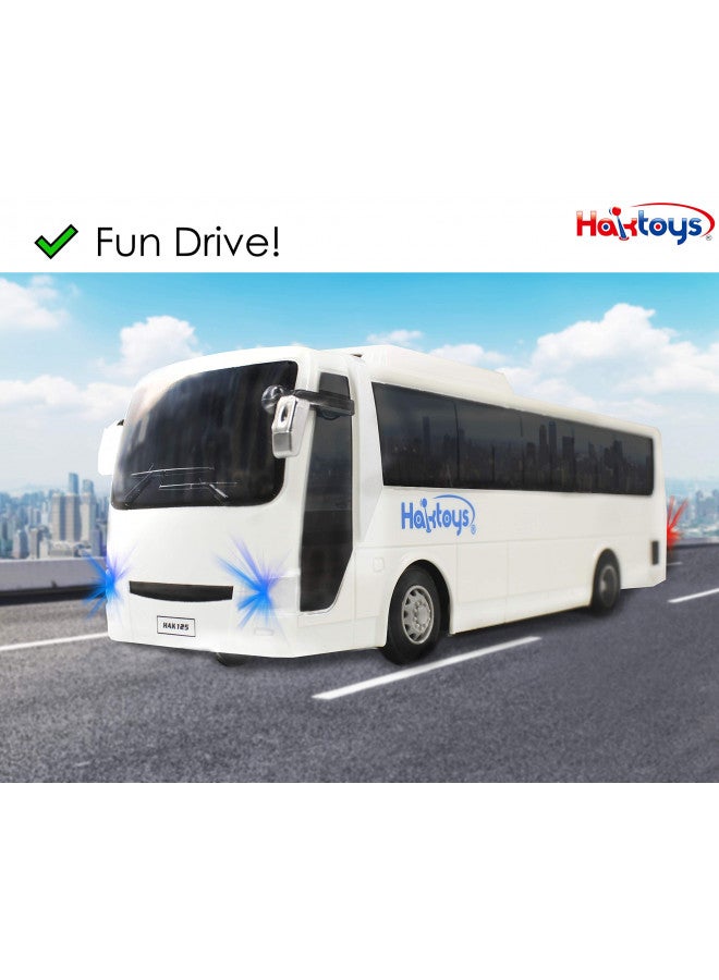 Haktoys Radio Remote Control Bus | High Speed Racing & Model Car Toy Series | with Realistic Beaming Lights and Rubber Tires | Safe and Durable | Great Present for Kids, Boys & Girls - Image 3
