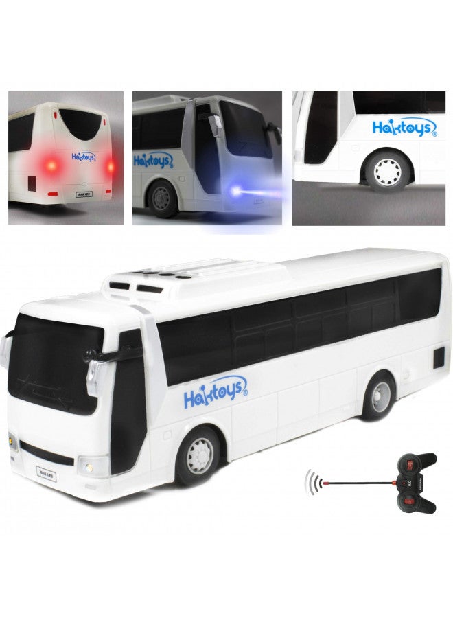 Haktoys Radio Remote Control Bus | High Speed Racing & Model Car Toy Series | with Realistic Beaming Lights and Rubber Tires | Safe and Durable | Great Present for Kids, Boys & Girls - Image 2