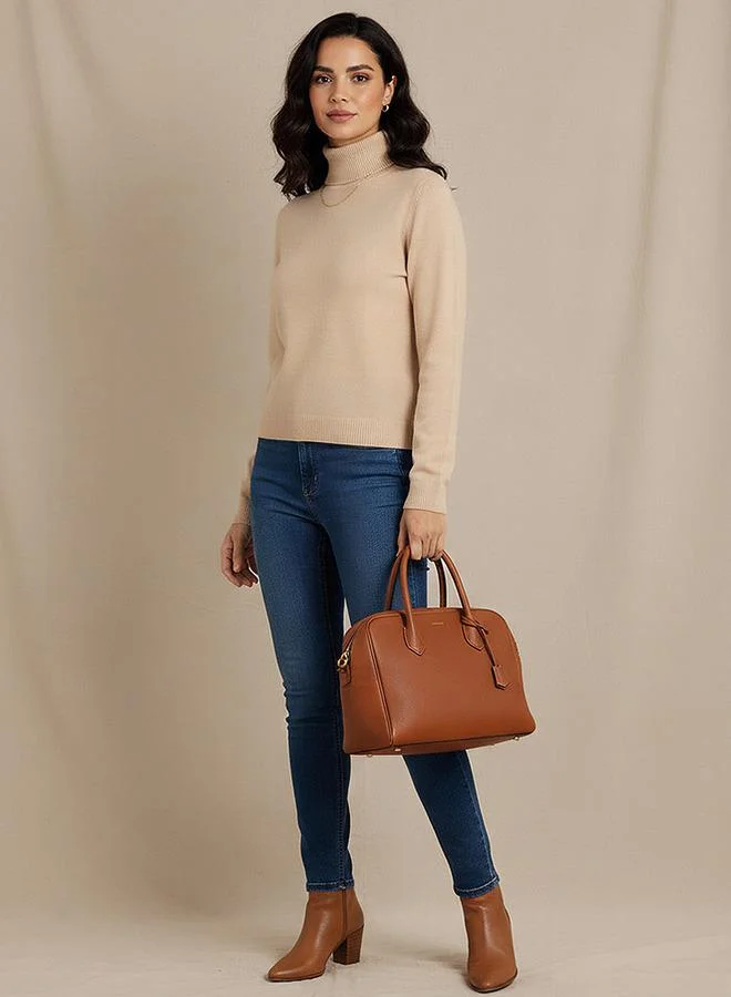 2Xtremz 2Xtremz Textured High Neck Tricot Sweater