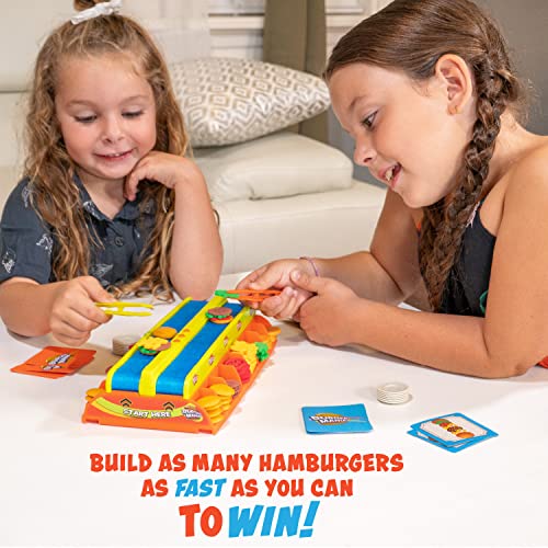 Fotorama Burger Mania Sizzling Build-A-Burger Game, Fast-Paced Conveyor Belt Fast Food Thrill Competition, Develops Fine Motor Skills and Dexterity, for Children Ages 6 and Up - Image 2