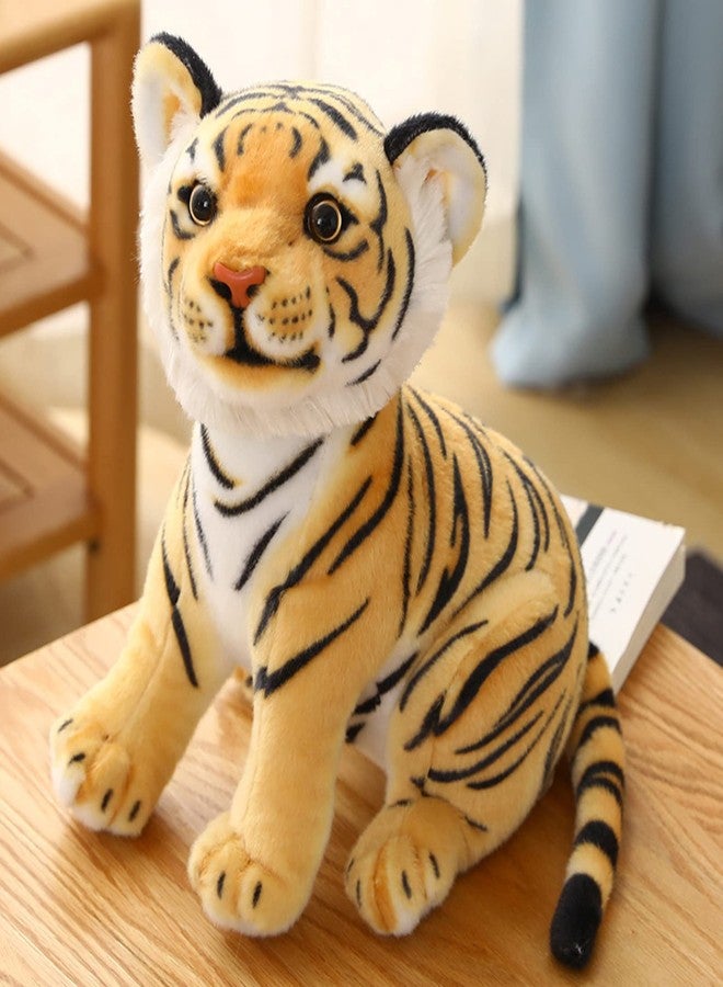 Tickles Siberian Jungle Tiger Soft Stuffed Animal Plush Toy for Kids Birthday Gifts Car (Color: Yellow & Black Size: 35 Cm) - Image 1