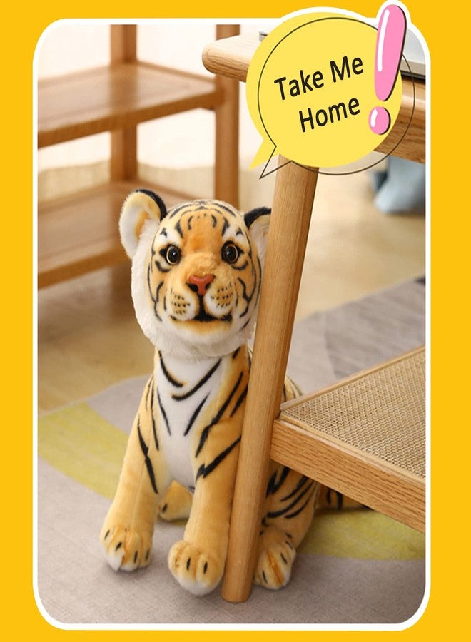 Tickles Siberian Jungle Tiger Soft Stuffed Animal Plush Toy for Kids Birthday Gifts Car (Color: Yellow & Black Size: 35 Cm) - Image 2