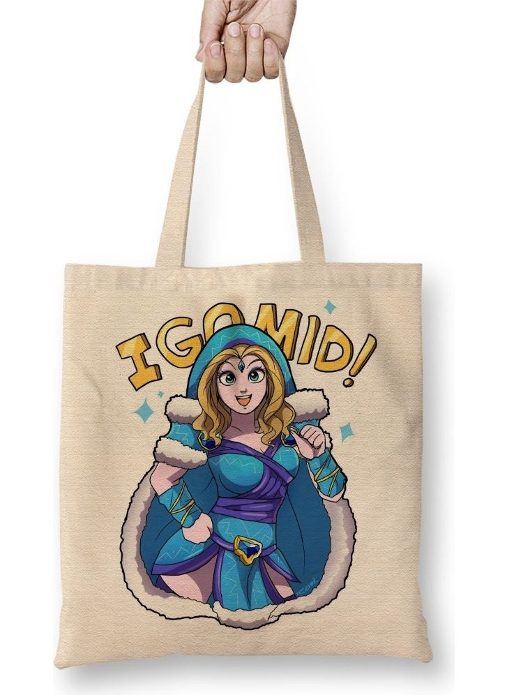 Baskı Dükkanı Print Shop Dota 2 World Of Warcraft Crystal Maiden Cloth Bag Long Handle 