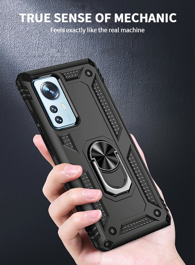 GROIC جراب حماية مضاد للصدمات للسيارة من المعدن بدرجة عسكرية مناسب لهاتف Xiaomi 12 12S 12X 6.28 بوصة - Image 2