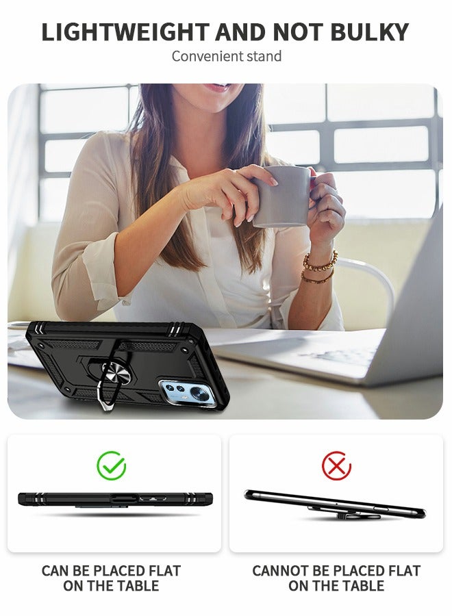 GROIC جراب حماية مضاد للصدمات للسيارة من المعدن بدرجة عسكرية مناسب لهاتف Xiaomi 12 12S 12X 6.28 بوصة - Image 4