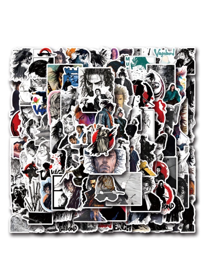 NIBEMINENT 110 Pcs Vagabond Deco Kit Waterproof Stickers, High Definition Printing Bright Colors, Suitable for Laptop Skateboard Luggage Water Bottle Guitar DIY - Image 1