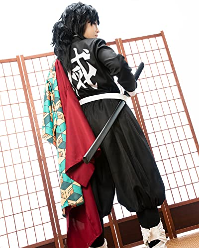Nuoqi Giyuu Tomioka Cosplay Outfit Giyuu Cosplay Costume Mens Anime Robe Kimono Uniform Halloween XL - Image 3