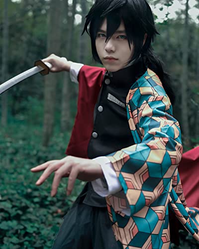 Nuoqi Giyuu Tomioka Cosplay Outfit Giyuu Cosplay Costume Mens Anime Robe Kimono Uniform Halloween XL - Image 2