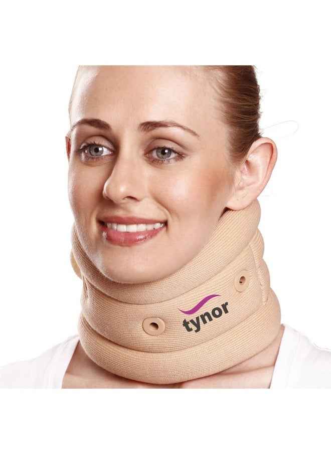 Tynor - TYNOR Cervical Collar Soft with Support, Beige, Small, 1 Unit - Image 1