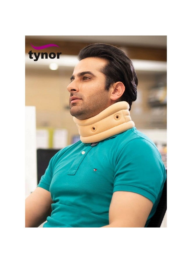 Tynor - TYNOR Cervical Collar Soft with Support, Beige, Small, 1 Unit - Image 1
